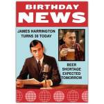 Personalised Birthday News Photo Card Custom Age and Message