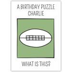 Personalised Birthday Puzzle Card with Humorous Clam Design