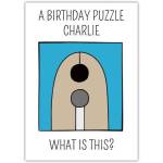 Personalised Birthday Puzzle Card with Funny Beaver Design