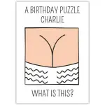 Personalised Birthday Puzzle Humour Card with Newspaper Illustration