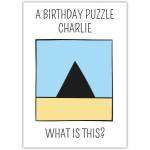 Personalised Birthday Puzzle Card with Humorous Witch Design