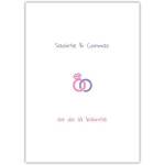 On Your Wedding Day In Irish Gaelic Card With Rings Illustration