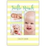 Welcome Baby Girl As Gaeilge Personalised Photo Collage Card