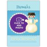 Personalised First Christmas Snowman Photo Card for Baby or Child