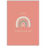 Personalised Happy Birthday As Gaeilge Card with Hand Drawn Rainbow Design