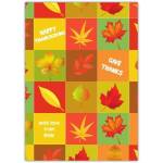Personalised Autumn Leaves Thanksgiving Greeting Card with Give Thanks and Happy Thanksgiving Text