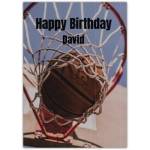 Personalised Basketball Hoop Birthday Card for Kids and Adults
