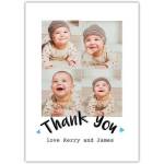 Personalised Thank You Card with Baby Photo Collage for Any Occasion