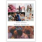 Personalised Wedding Thank You Card with Photo Collage Best Day Ever Design