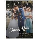Personalised Wedding Thank You Card with Bride and Groom Photo on Cover