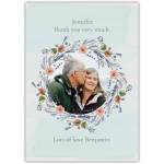 Personalised Photo Floral Wreath Thank You Card for Special Occasion or Appreciation