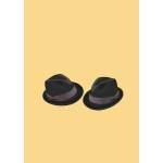 Stylish Black Fedora Hats Greeting Card Suitable for Various Occasions