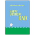 Happy Birthday Dad Golf Theme Card with Personalised Text Option