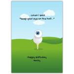 Funny Birthday Card Keep Your Eye on the Ball Golf Humour Personalised Option