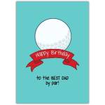 Happy Birthday Golf Card for Best Dad by Par Personalised Cover Option