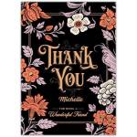Personalised Thank You Card for Wonderful Friend Floral Vintage Design