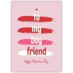 Valentines Day Card to My Boyfriend Romantic Love Message Design
