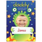 Personalised Daddy Photo Card from Your Little Monster Fathers Day or Birthday Greeting Card