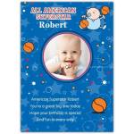 Personalised All American Superstar Birthday Card with Photo for Boys