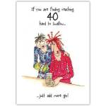 Humorous 40th Birthday Card Add More Gin Funny Milestone Age Card