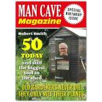 Personalised Man Cave Birthday Card for Gardeners 50th with Humorous Shed Design