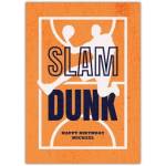 Personalised Slam Dunk Basketball Birthday Card for Boys and Teens