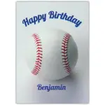 Personalised Baseball Happy Birthday Card with Name Customisation