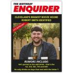 Personalised Humorous Birthday Card Cleveland Booze Hound Novelty Magazine Cover Design