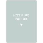 Here’s a Little Paper Hug Card with Heart Minimalist Design for Thinking of You and Support