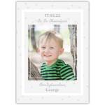Personalised Christening or Baptism Card with Photo and Star Design in Irish Gaelic