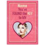 Personalised Romantic Photo Card You Found the Key to My Heart Love Occasion