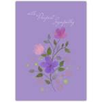 Sympathy Purple Watercolour Flower Greeting Card