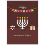 Happy Hanukkah Banner Greeting Card