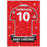Soccer Jersey Christmas Greeting - Red Card