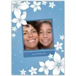 Any Message Blue Flower Photo Greeting Card