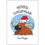 Merry Christmas From The Dog Greeting Card