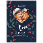 Happy Xmas From The Cat Photo Greeting Purrrrr Greeting Card