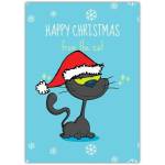 Merry Christmas From The Cat Greeting Card