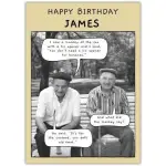 Personalised Funny Vintage Style Humorous Birthday Card for James