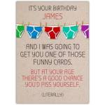 Personalised Humorous Birthday Card for Men Funny Underwear Design