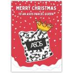 Merry Christmas ASOS Parcel Queen Humorous Festive Greeting Card