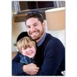 Personalised Father and Son Hug Photo Card for Special Occasions