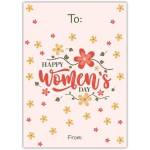 Personalised Happy Women's Day Floral Greeting Card with To and From Sections