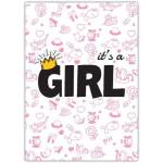 Baby Girl Cute Doodle Greeting Card