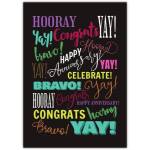 Anniversary Celebrate Colourful Greeting Card