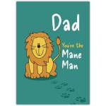 Dad Mane Man Lion Greeting Card