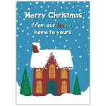 Merry Christmas Ho Ho Home Greeting Card