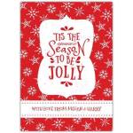 Christmas Tis The Season Red Greeting Card