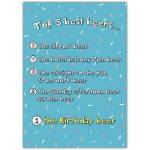 Top 5 Best Beers Humorous Birthday Card with Colourful Sprinkle Design