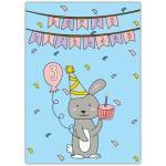 3rd Birthday Rabbit With Cupcake Card